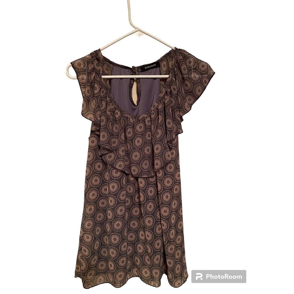 Peridot Sheer Blouse W/medallions Sz.M